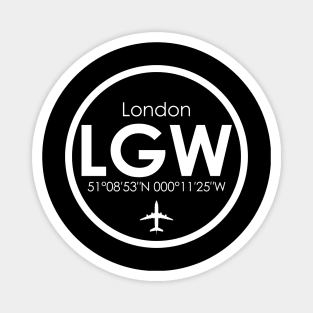 LGW, London Gatwick Airport, England Magnet